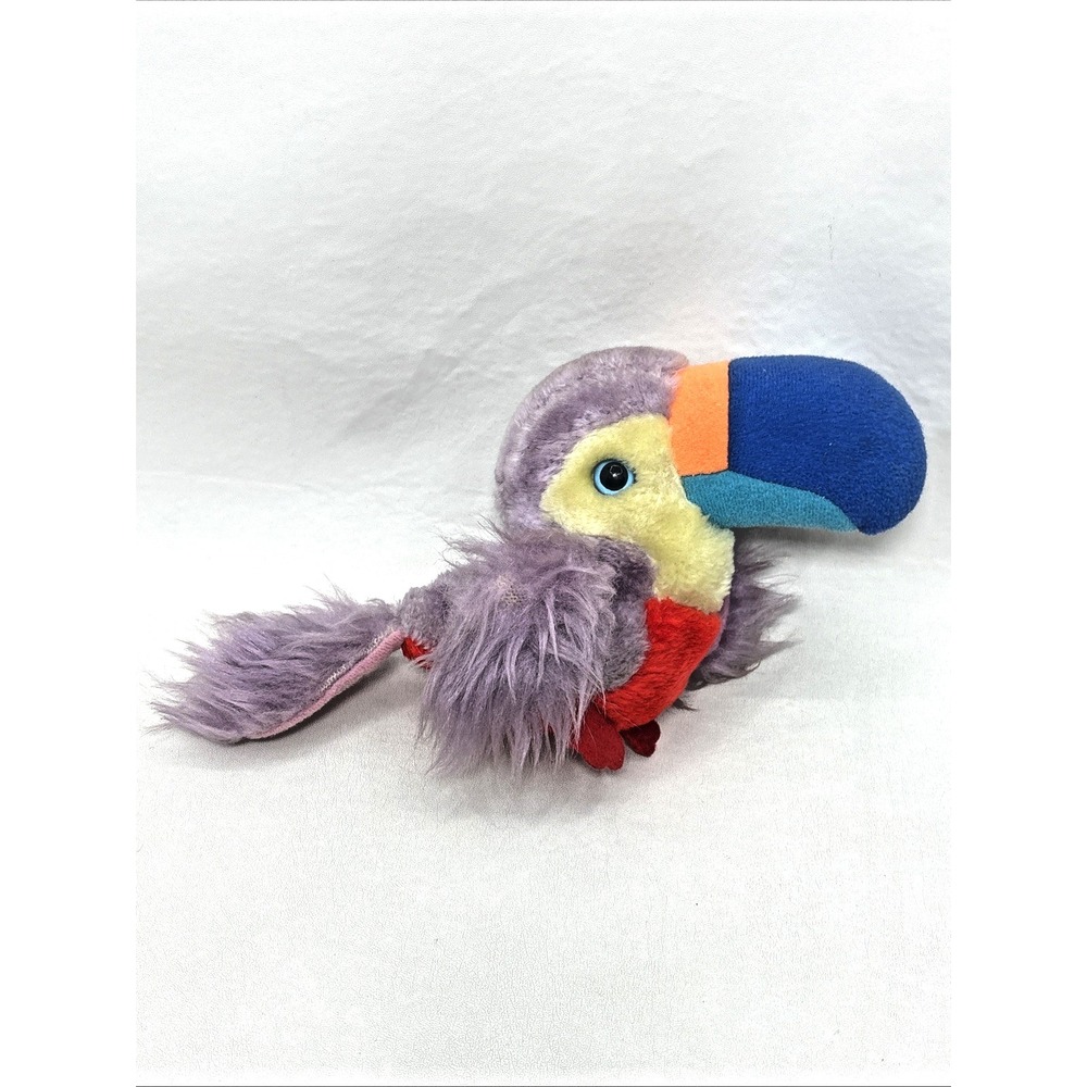 Dan Brechner Purple Toucan Parrot Bird Plush Vintage 8" Stuffed Animal Korea